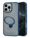 Compra tu case de carga inalámbrica con soporte de anillo giratorio incorporado para iPhone 16 Pro Max en Guatemala, disponible en color AZUL, en SlowBack, mayorista de accesorios iPhone.