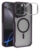 Encuentra el mejor case transparente mate con soporte para cámara y carga inalámbrica para iPhone 16 Pro Max en Guatemala.