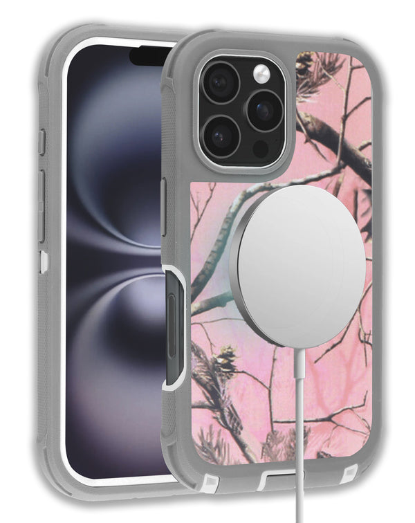 Encuentra la tapa trasera con carga inalámbrica para iPhone 16 Pro Max CAMO PINK en Guatemala.