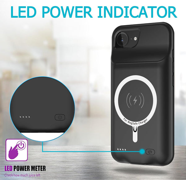 Encuentra el estuche de carga delgado con Msafe Charging 7000mAh para iPhone en Guatemala, ideal para mayoristas y reparaciones en talleres especializados.