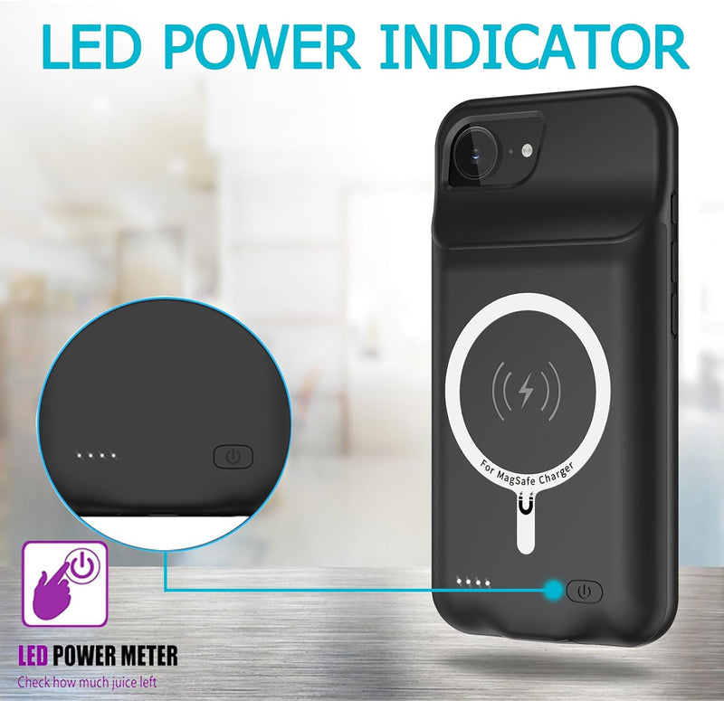 Encuentra el estuche de carga delgado con Msafe Charging 7000mAh para iPhone en Guatemala, ideal para mayoristas y reparaciones en talleres especializados.