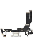Reparación premium de puerto de carga para iPhone 16e en Guatemala con etiquetas BajoPPLCD y cable flex.