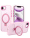 Encuentra el case inalámbrico con soporte de anillo Carbon para iPhone 16E en Guatemala, disponible en color rosa, ideal para proteger tu dispositivo y personalizarlo con estilo.