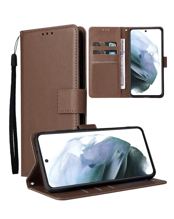 Funda cartera de cuero con ranura para tarjetas para iPhone 16 Plus en Guatemala, ideal para proteger tu dispositivo y tener tus tarjetas a la mano.