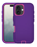 Encuentra la mejor funda heavy duty para tu iPhone 16 Plus en Guatemala en variedad de colores como DARK PURPLE & HOT PINK.