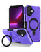 Encuentra el mejor case PC rígido antichoque con ring holder para iPhone 16 Plus en Guatemala: ¡disponible en color morado!