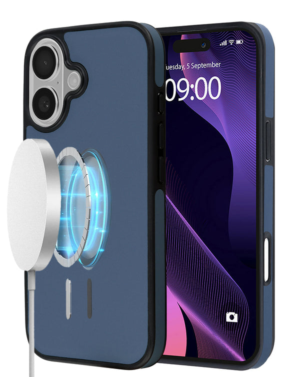 Encuentra la mejor funda de cuero con carga inalámbrica para iPhone 16 Plus en Guatemala en SlowBack, especialistas en fundas de calidad y reparaciones.