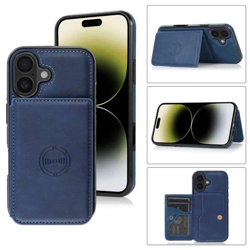 Encuentra la mejor funda de cuero pocket wallet para iPhone 16 Plus en Guatemala.