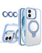 Encuentra la mejor funda transparente magnética con soportes y lente de cámara para iPhone 16 Plus en Guatemala.