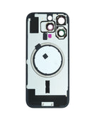Tapa trasera con marco MagSafe para iPhone 16 Pro en Guatemala, disponible en color blanco titanio sin logo.