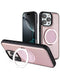 Encuentra la funda de cuero delgada con soporte para carga inalámbrica PINK para iPhone 16 Pro en Guatemala.