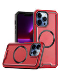 Funda de carga inalámbrica en color rojo para iPhone 16 Pro / 17 en Guatemala, mayorista de accesorios de carga con acabado mate y antideslizante.