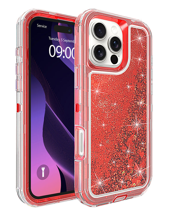 Encuentra la mejor Funda protectora glitter liquid para iPhone 16 Pro en Guatemala en SlowBack, tu tienda de accesorios mayorista.