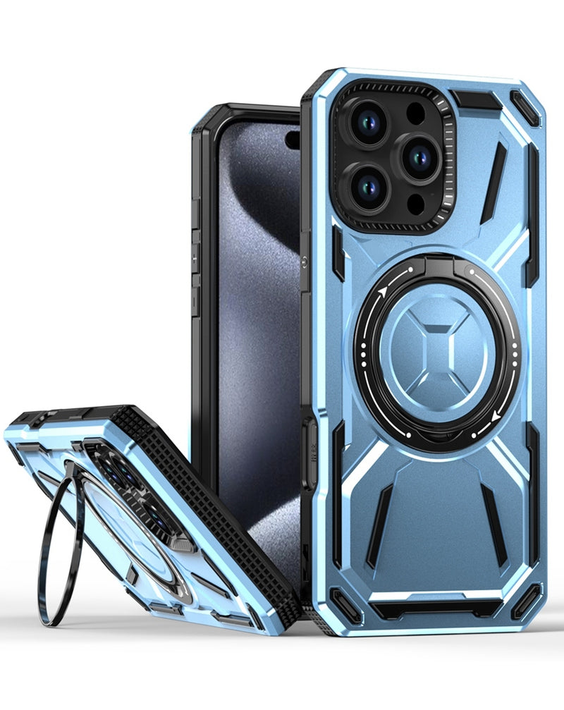 Protege tu iPhone 16 Pro con una funda rugged shockproof con soporte de anillo en Guatemala.