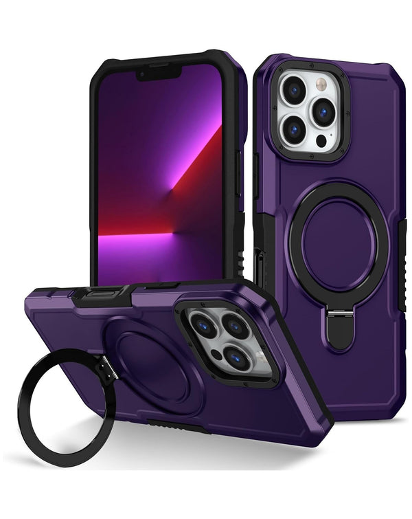 Protege tu iPhone 16 Pro con esta funda rígida a prueba de golpes en color morado oscuro en Guatemala.