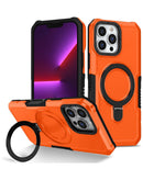 Protege tu iPhone 16 Pro con estilo con un estuche rígido antichoque en color naranja en Guatemala.