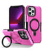 Protege tu iPhone 16 Pro con esta funda rosa PC rígida antigolpes con soporte de anillo en Guatemala.