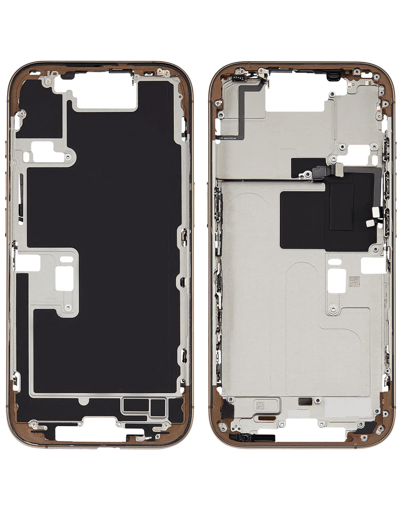 Reparación de marco medio para iPhone 16 Pro en Guatemala, color Desert Titanium.