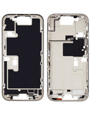 Marco central con piezas pequeñas para iPhone 16 Pro (NATURAL TITANIUM) en Guatemala, encuentra el mejor costo en mayoristas de reparaciones.