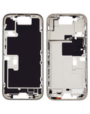 Encuentra el Marco medio con piezas pequeñas para iPhone 16 Pro en Guatemala, ideal para mayoristas y talleres de reparaciones.