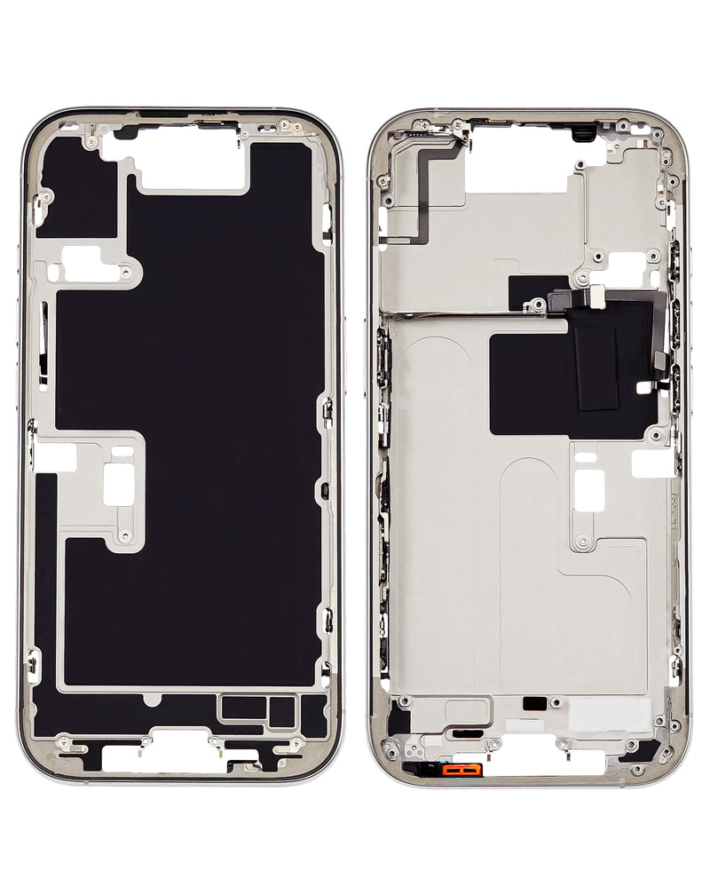 Encuentra el Marco medio con piezas pequeñas para iPhone 16 Pro en Guatemala, ideal para mayoristas y talleres de reparaciones.