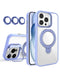 Funda transparente magnética con 2 kickstand y lente de cámara para iPhone 16 Pro en Guatemala, accesorio ideal para proteger tu dispositivo y personalizarlo con estilo.