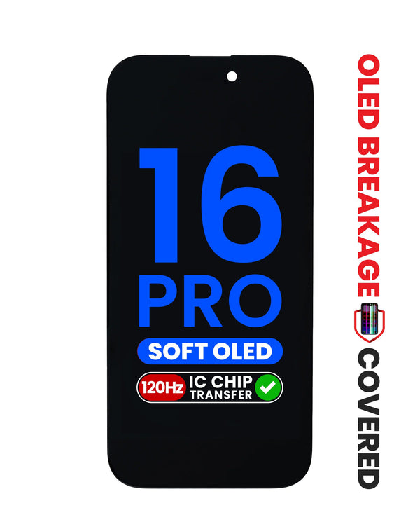 Encuentra pantallas soft OLED para iPhone 16 Pro en Guatemala con este proveedor mayorista de partes Apple.