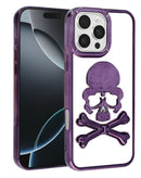 Compra la Funda Transparent Skull Design PURPLE para iPhone 16 Pro/17 en Guatemala.