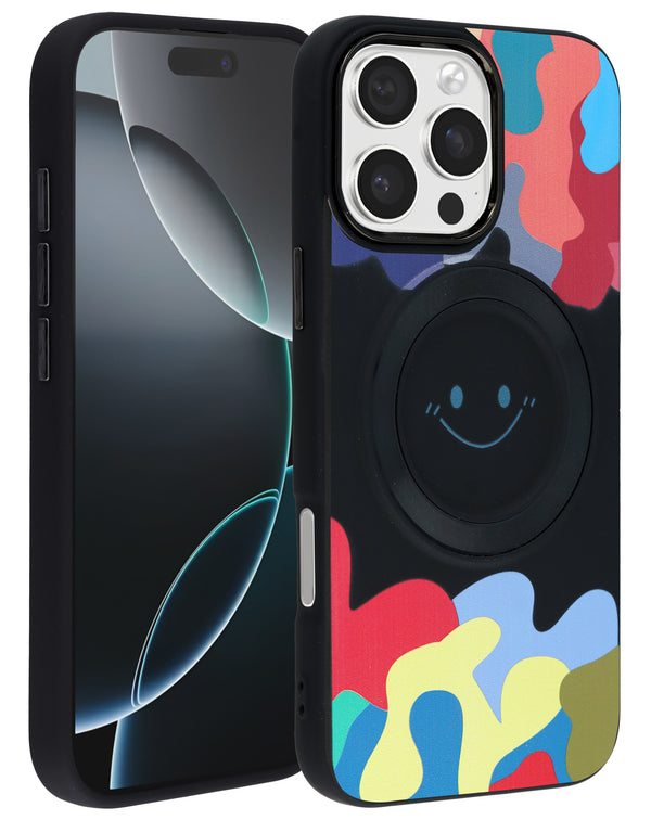 Encuentra la funda de carga inalámbrica Happy Face negro en Guatemala para tu teléfono con este práctico accesorio.