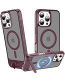 Encuentra el Magsafe Case con soporte metal DARK RED para iPhone 16 Pro en Guatemala, ideal para proteger tu dispositivo con estilo.