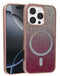 Funda de carga inalámbrica con diamantes de cristal bling en ROSE GOLD para iPhone 16 Pro en Guatemala.