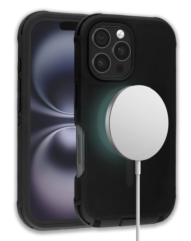 Encuentra la funda heavy duty con carga inalámbrica para iPhone 16 Pro en Guatemala, ideal para proteger tu dispositivo en talleres especializados.