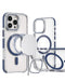Encuentra la funda delgada magnética transparente con soporte para cámara iPhone 16 Pro en Guatemala, ideal para proteger tu dispositivo con estilo.