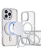 Encuentra en Guatemala el exclusivo case magnético clear con soporte de cámara y pata de apoyo para iPhone 16 Pro de SlowBack.