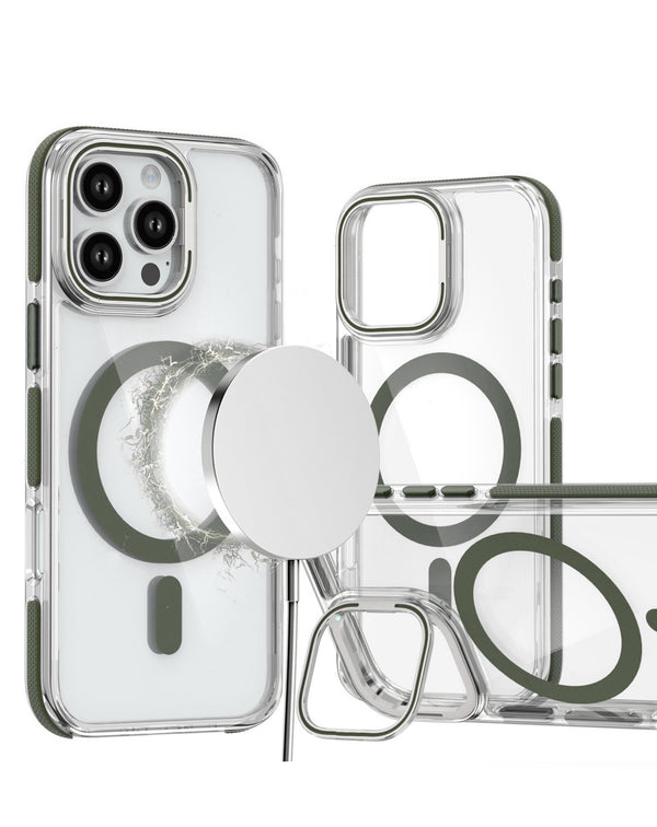 Encuentra la mejor funda magnética clear con soporte para cámara para iPhone 16 Pro en Guatemala.
