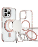 Encuentra la mejor funda magnética transparente con soporte para cámara para iPhone 16 Pro en Guatemala.