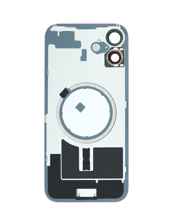 Tapa trasera con marco y magnet MagSafe en color rosa para iPhone 16 Plus en Guatemala - Mayorista de repuestos y reparaciones de iPhone.