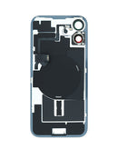 Compra en Guatemala la tapa trasera sin logo con marco con carga inalámbrica y NFC para iPhone 16 Plus en color blanco, con cable flex y imán MagSafe.