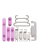 Encuentra botones duros para iPhone 16/16 Plus de color rosa en Guatemala, ideal para reparaciones en talleres y mayoristas.