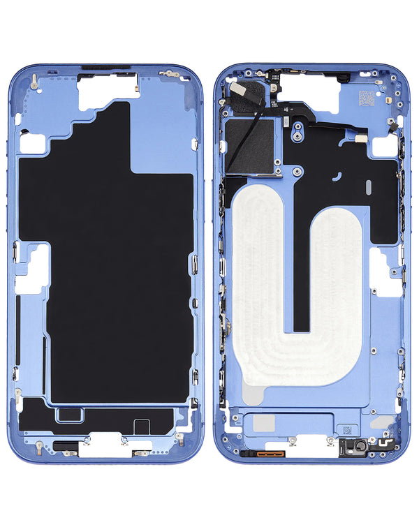 Encuentra el Marco medio con piezas pequeñas para iPhone 16 Plus en Guatemala, ideal para reparaciones en talleres especializados y mayoristas.