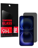 Protector de privacidad de vidrio templado para iPhone 16 Plus en Guatemala, ideal para mantener la seguridad de tu pantalla.