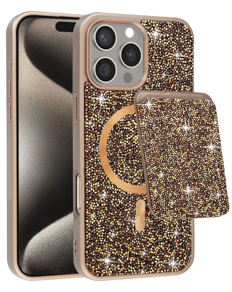 Protege tu iPhone 16 Pro Max con estilo con esta funda magnética de doble capa con ranura para tarjetas en Guatemala.