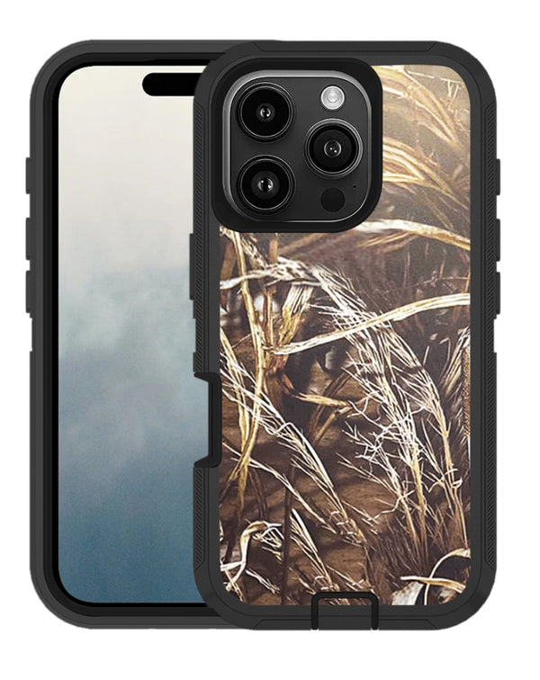 Protege tu iPhone 16 Pro con estilo camuflado con esta funda heavy duty en Guatemala.