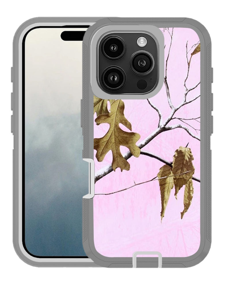Encuentra el mejor estuche heavy duty para tu iPhone 16 Pro en Guatemala, con diseño CAMO PINK, en SlowBack, mayorista de accesorios para iPhone.