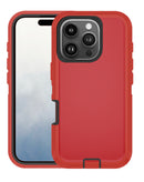 Encuentra la funda heavy duty para iPhone 16 Pro Max (RED & BLACK) en Guatemala, perfecta para proteger tu dispositivo en ventas al mayoreo.