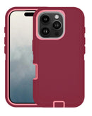 Encuentra la mejor funda heavy duty para tu iPhone 16 Pro en Guatemala con SlowBack, en colores maroon y pink.