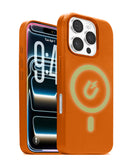 Funda de cuero SlowBack para iPhone 16 Pro Max con cargador inalámbrico y IC preinstalado.