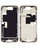 Marco intermedio en color Natural Titanium para iPhone 16 Pro Max, ideal para reparaciones en Guatemala.