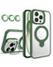 Compra en Guatemala un case magnético transparente con 2 soportes y lente de cámara para iPhone 16 Pro Max de la marca SlowBack.