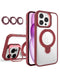 Compra el mejor case magnético transparente con 2 kickstand y camera lens para iPhone 16 Pro Max en Guatemala.
